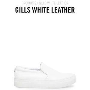 Steve Madden Gills White Leather Platform Sneakers